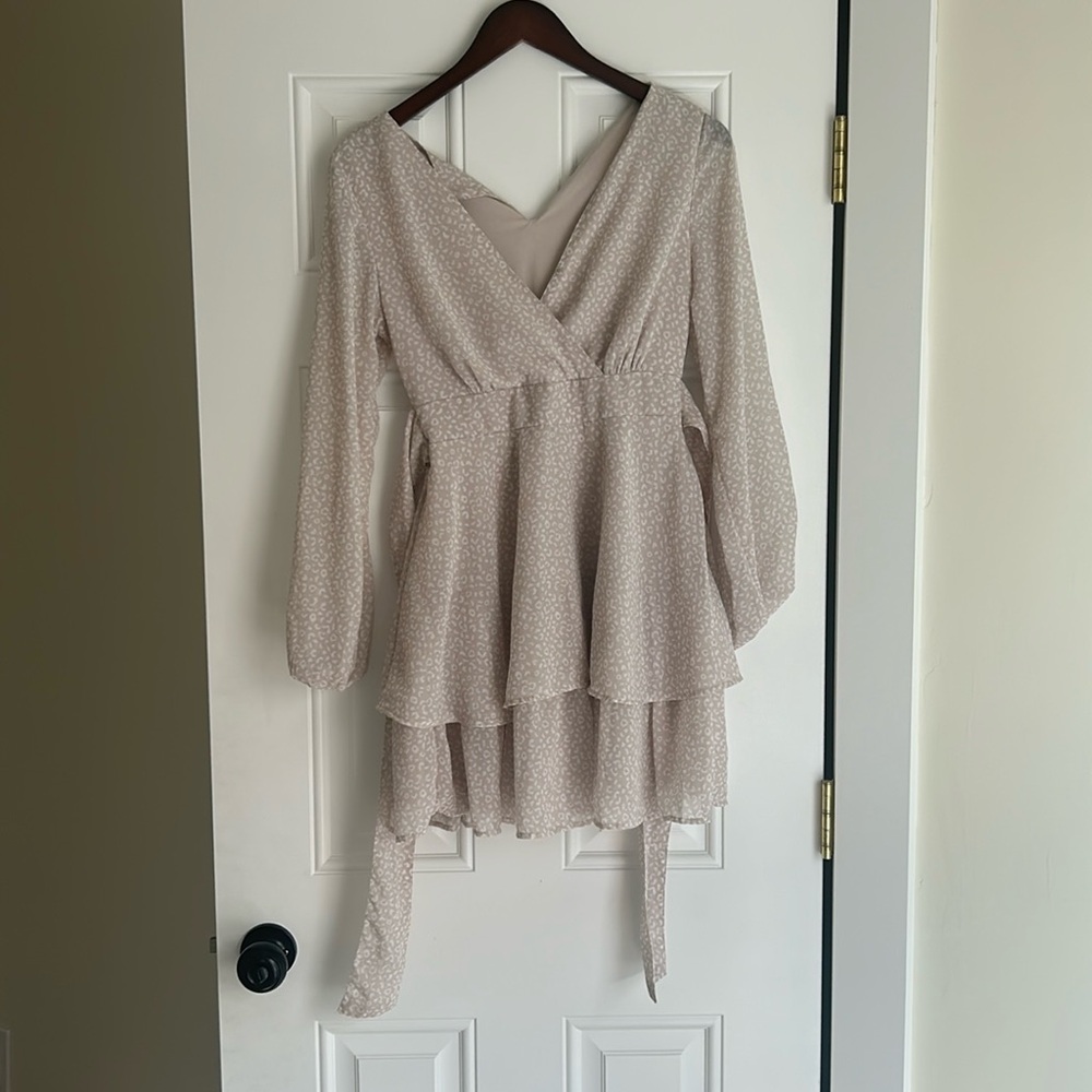 White spotted mini dress